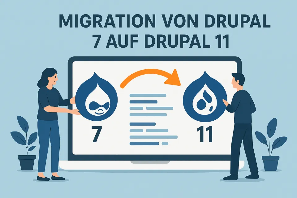 Symbolbild Migration von Drupal 7 zu Drupal 11